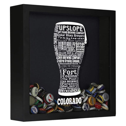 Colorado Beer Typography Shadow Box