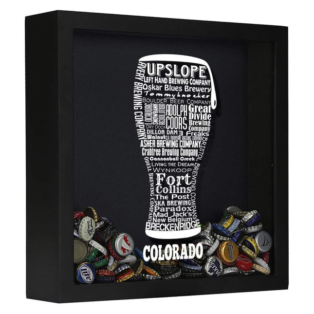 Colorado Beer Typography Shadow Box