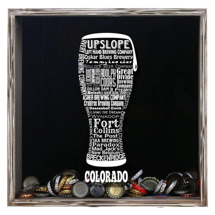 Colorado Beer Typography Shadow Box