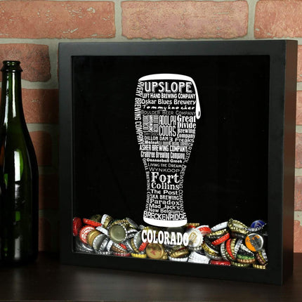 Colorado Beer Typography Shadow Box