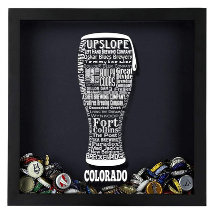 Colorado Beer Typography Shadow Box