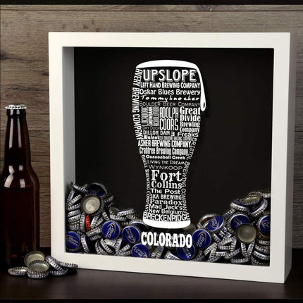 Colorado Beer Typography Shadow Box
