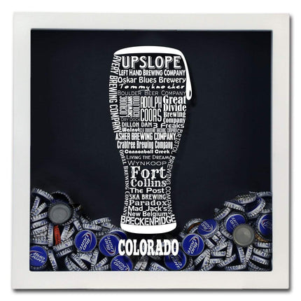 Colorado Beer Typography Shadow Box