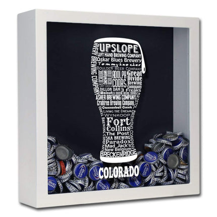 Colorado Beer Typography Shadow Box