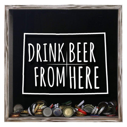 Colorado Drink Beer From Here Beer Cap Shadow Box