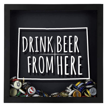 Colorado Drink Beer From Here Beer Cap Shadow Box