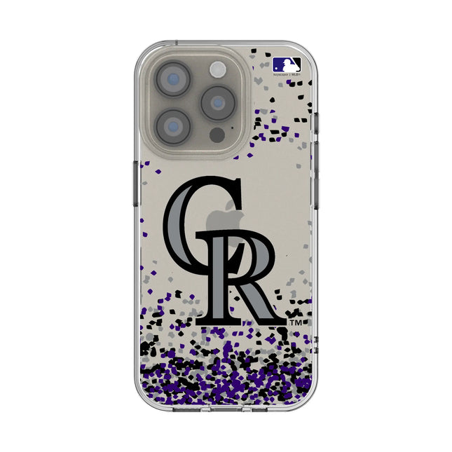 Colorado Rockies Confetti Clear Phone Case for Apple iPhone