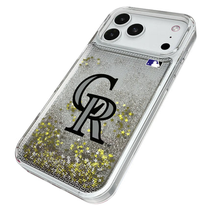 Colorado Rockies Linen Glitter Phone Case for Apple iPhone