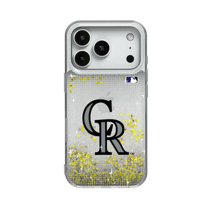 Colorado Rockies Linen Glitter Phone Case for Apple iPhone