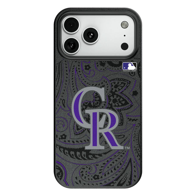Colorado Rockies Paisley MagSafe Compatible Phone Case for Apple iPhone
