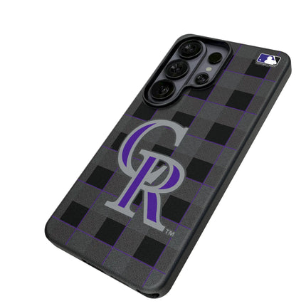 Colorado Rockies Plaid MagSafe Compatible Phone Case for Samsung Galaxy