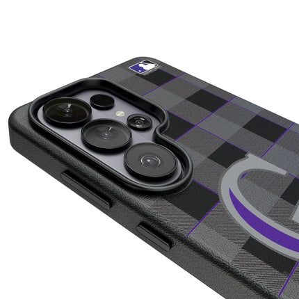 Colorado Rockies Plaid MagSafe Compatible Phone Case for Samsung Galaxy