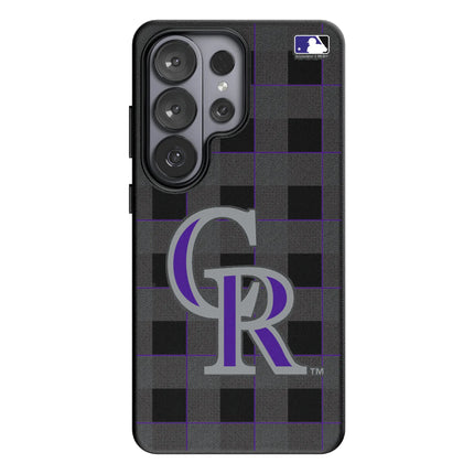 Colorado Rockies Plaid MagSafe Compatible Phone Case for Samsung Galaxy