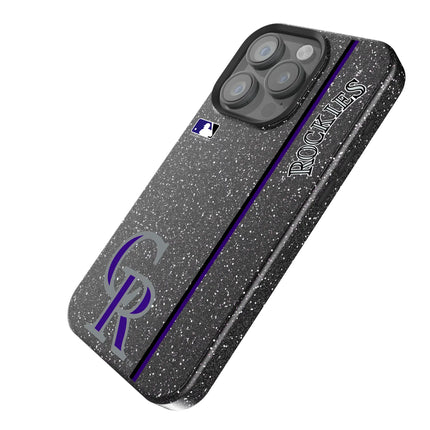 Colorado Rockies Sidebar Black Bling Phone Case for Apple iPhone