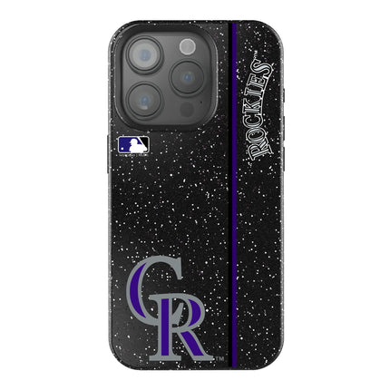 Colorado Rockies Sidebar Black Bling Phone Case for Apple iPhone