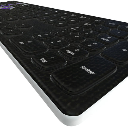 Colorado Rockies Solid Curved Wireless Keyboard