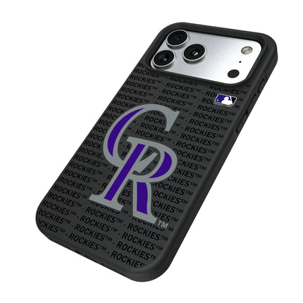 Colorado Rockies Text Backdrop Bump Phone Case for Apple iPhone