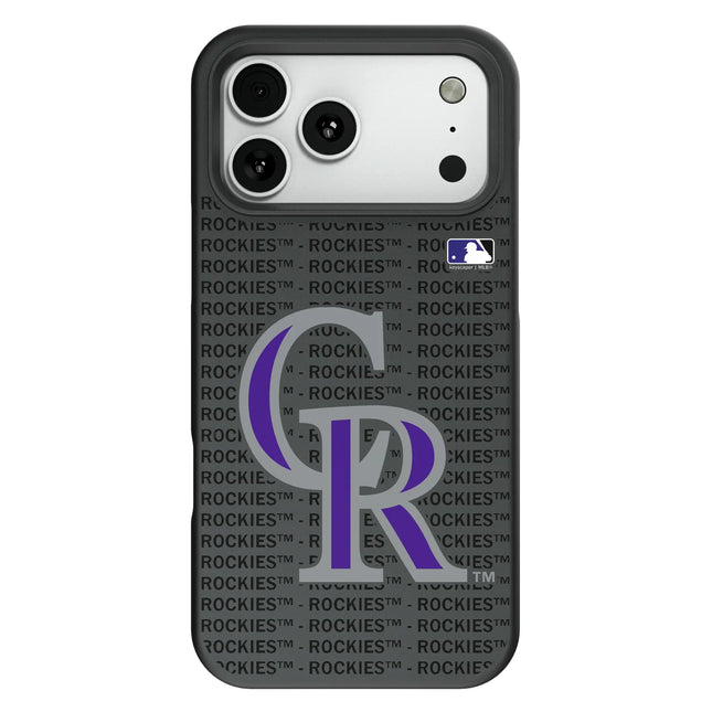Colorado Rockies Text Backdrop Bump Phone Case for Apple iPhone