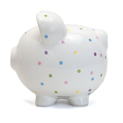 Confetti Dot Ceramic Piggy Bank