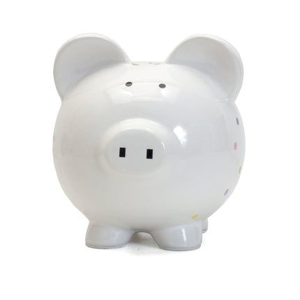 Confetti Dot Ceramic Piggy Bank