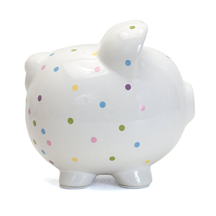 Confetti Dot Ceramic Piggy Bank