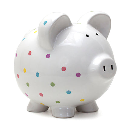 Confetti Dot Ceramic Piggy Bank