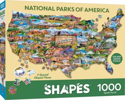 Contours National Parks USA 1000 Piece Puzzle