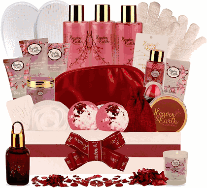 Cranberry & Cherry Blossom Spa Gift Basket