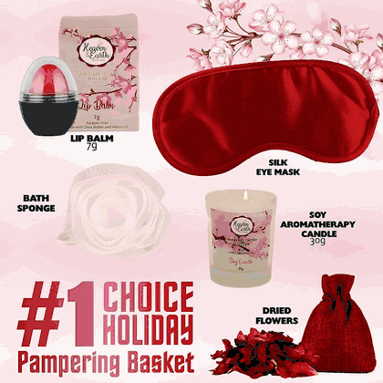 Cranberry & Cherry Blossom Spa Gift Basket
