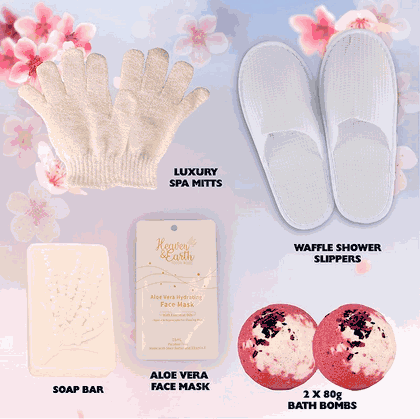 Cranberry & Cherry Blossom Spa Gift Basket
