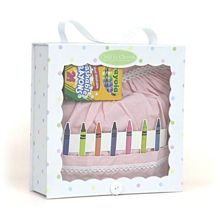Pink Crayon Apron Set