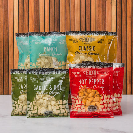 Wisconsin Cheese Curds Sampler (8-Pack) *Ships Fresh Daily*