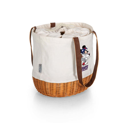 New York Giants Mickey Mouse - Coronado Canvas and Willow Basket Tote