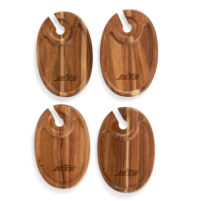 New York Jets - Wine Appetizer Plate Set Of 4