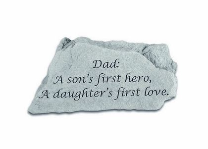 Dad, a son's first hero Engraved Stone