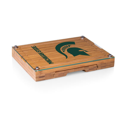 Michigan State Spartans Glass Top Cheese Cutting Board & Tools Set