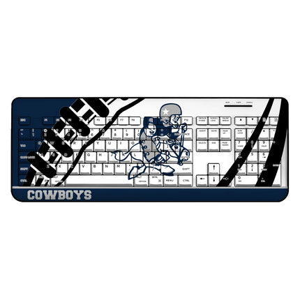 Dallas Cowboys Wireless USB Keyboard Historic Passtime
