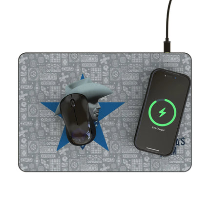 Dallas Cowboys 15-Watt Wireless Charger & Mouse Pad Deco
