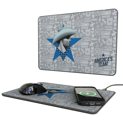 Dallas Cowboys 15-Watt Wireless Charger & Mouse Pad Deco