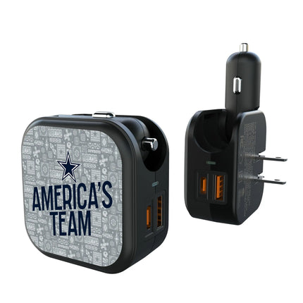 Dallas Cowboys 2 in 1 USB A/C Charger Deco