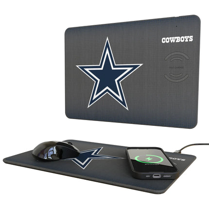 Dallas Cowboys 15-Watt Wireless Charger & Mouse Pad Linen
