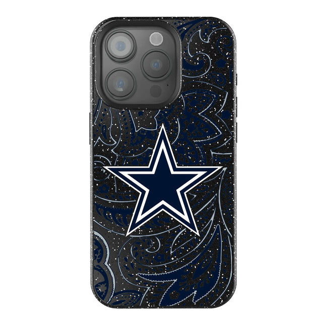 Dallas Cowboys Black Bling Phone Case Paisley for iPhone