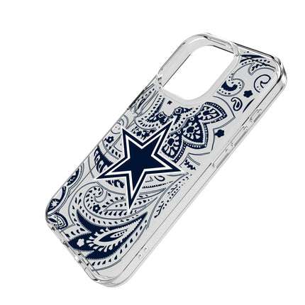 Dallas Cowboys Clear Phone Case Paisley for iPhone