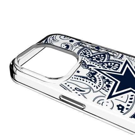 Dallas Cowboys Clear Phone Case Paisley for iPhone