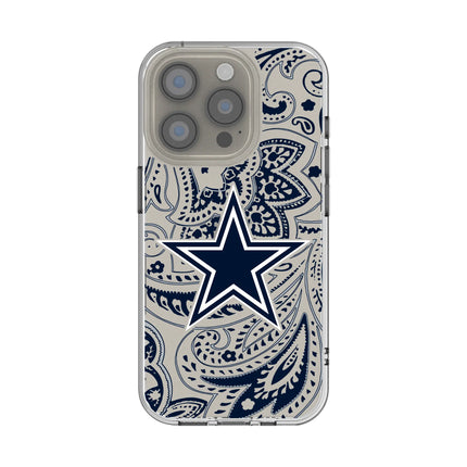 Dallas Cowboys Clear Phone Case Paisley for iPhone
