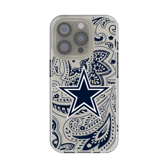 Dallas Cowboys Clear Phone Case Paisley for iPhone
