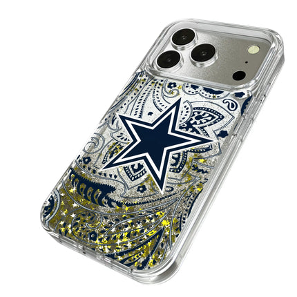 Dallas Cowboys Glitter Phone Case Paisley for iPhone