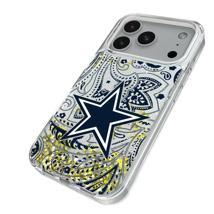 Dallas Cowboys Paisley Glitter Phone Case for Apple iPhone
