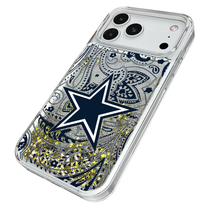 Dallas Cowboys Paisley Glitter Phone Case for Apple iPhone