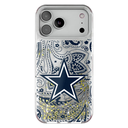 Dallas Cowboys Paisley Glitter Phone Case for Apple iPhone